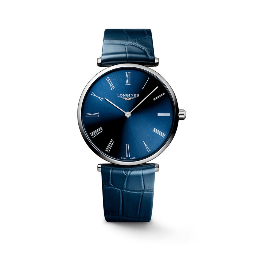 Longines La Grande Classique 38 Quartz Blue Leather AMJ Watches