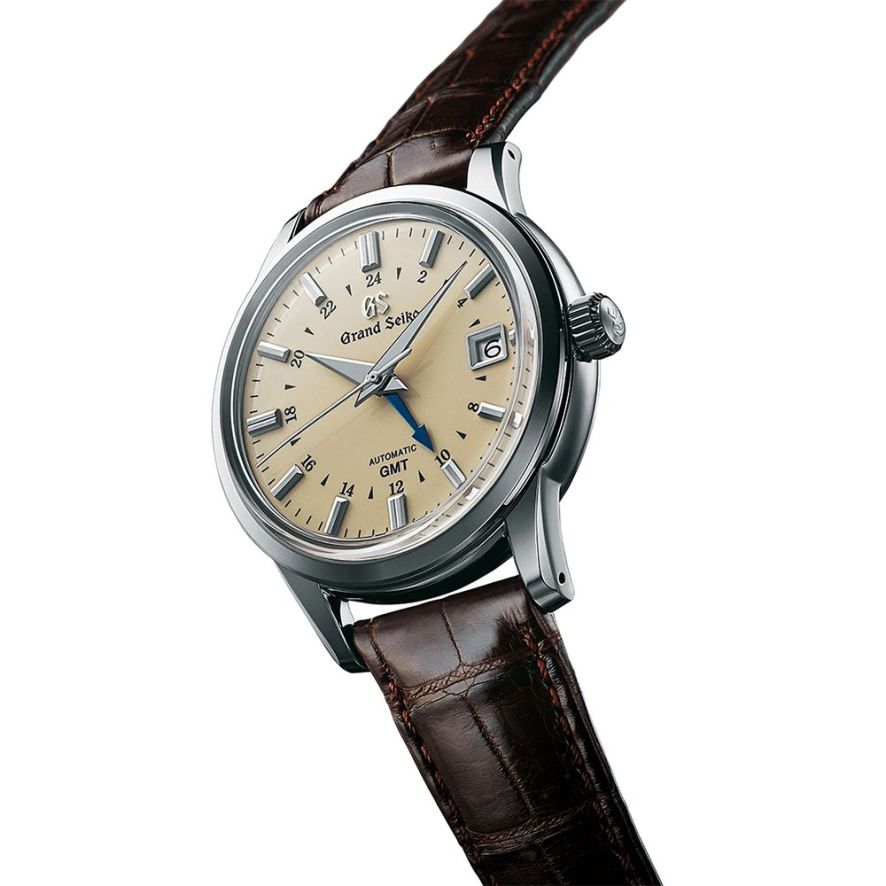 Grand Seiko Mechanical GMT Crocodile Leather Strap SBGM221 AMJ Watches grand-seiko-mechanical-gmt-crocodile-leather-strap-sbgm221-amj-watches