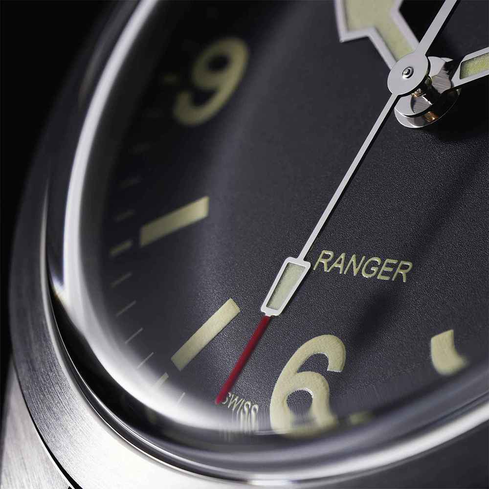 Tudor Ranger Black 39mm Green, Red & Beige Fabric Strap | AMJ Watches