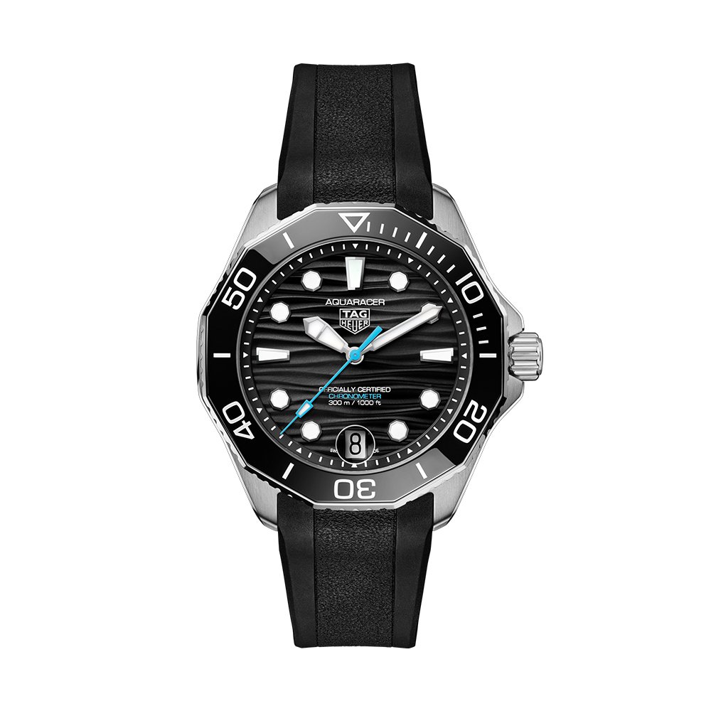 Mens Black TAG Heuer Aquaracer Professional 300 Date 42mm
