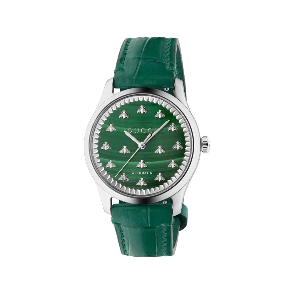 Gucci G-Timeless Automatic 38mm Malachite Bee Motif | AMJ Watches