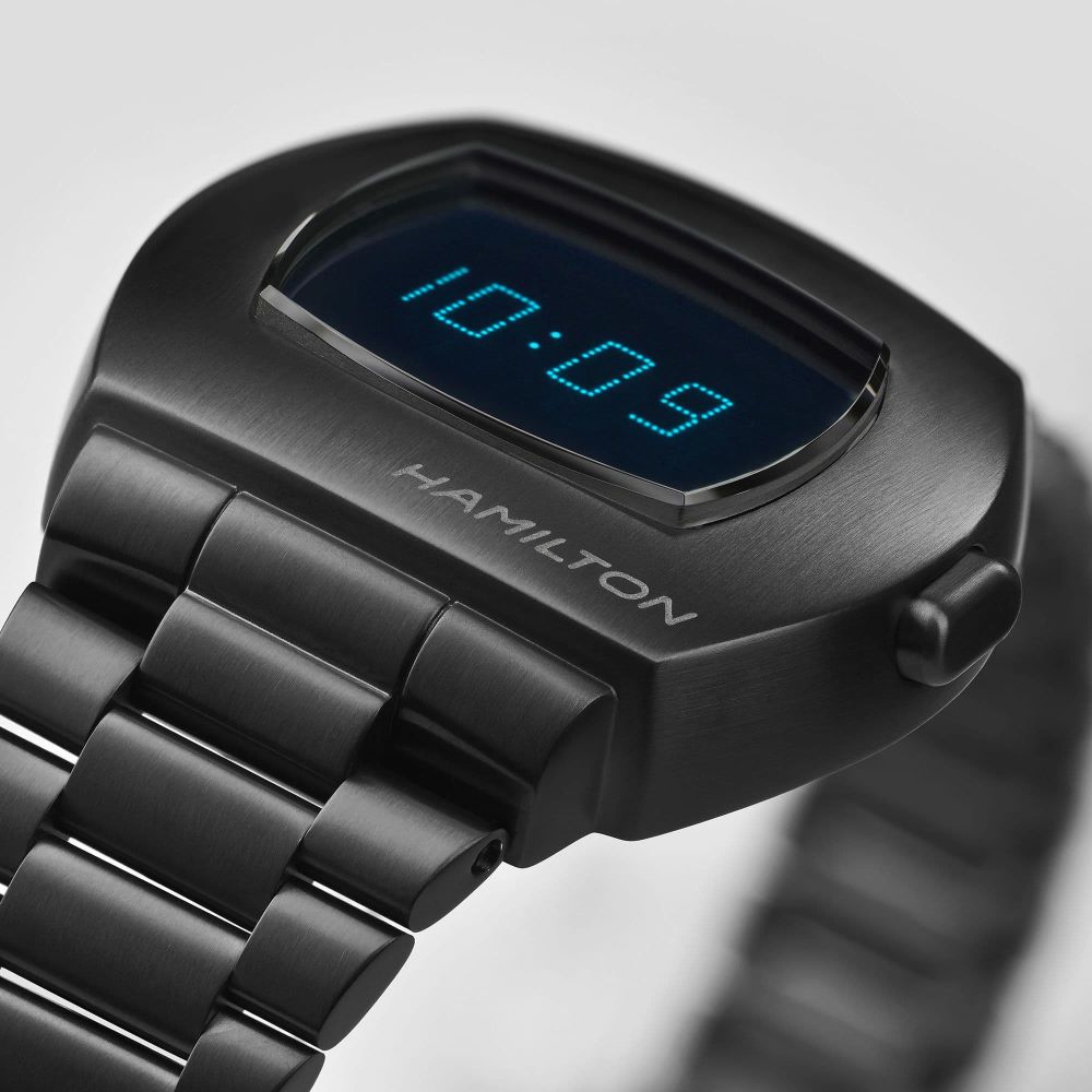 Hamilton PSR Digital Quartz Black PVD Blue 41mm x 35mm - D | AMJ