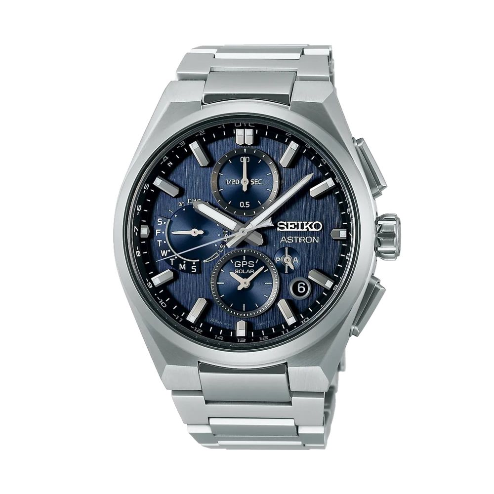 Seiko Astron GPS Solar 5X Dual-Time Chronograph in Infinite Blue