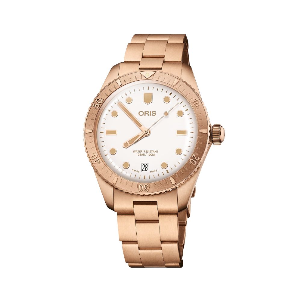Oris Divers Sixty Five Bronze Cotton Candy White AMJ Watches