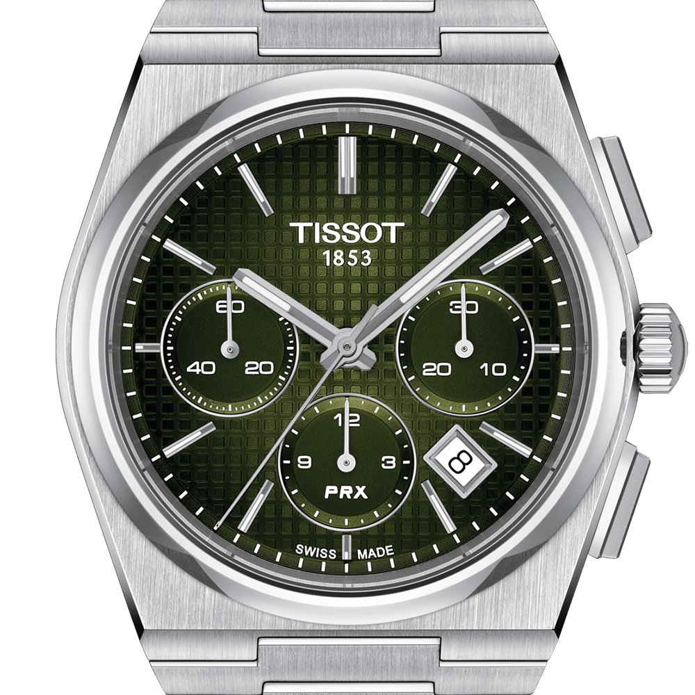 Tissot PRX Automatic Chronograph 42mm Graded Green AMJ Watches