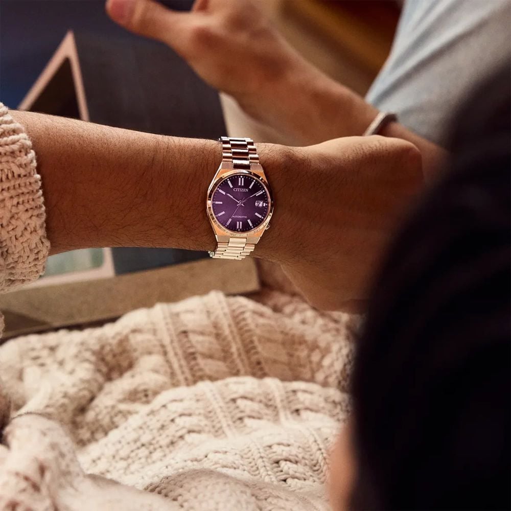 CITIZEN TSUYOSA 37mm パープル TSUYOSA 37mm Purple Dial Stainless Steel Bracelet NJ0200-50W