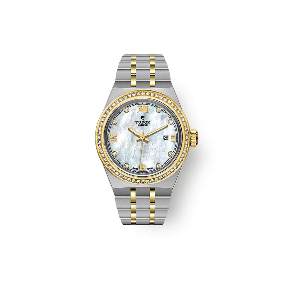 Tudor Royal 28 Date Steel Gold Mother-of-Pearl Diamond-set AMJ