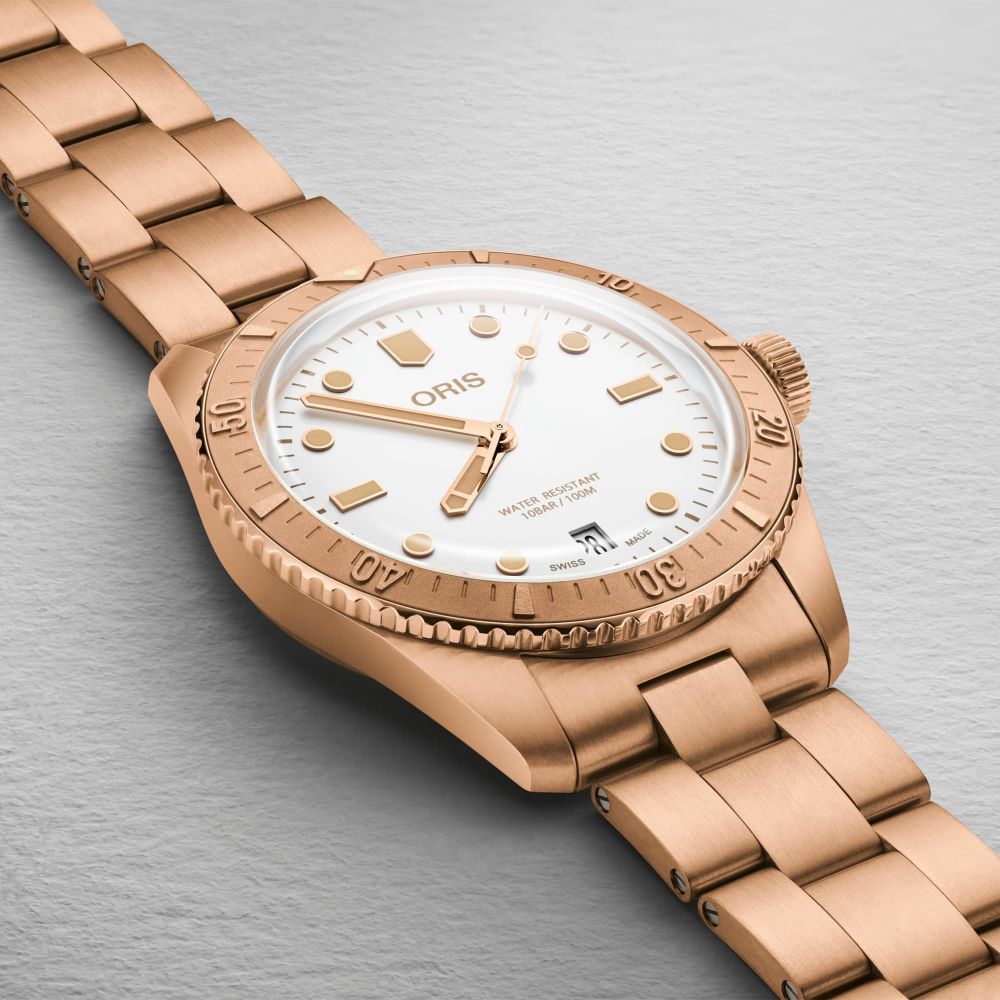 Oris Divers Sixty Five Bronze Cotton Candy White | AMJ Watches