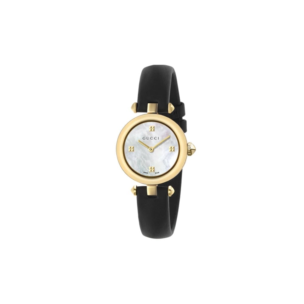 Gucci Diamantissima Gold 27mm Leather D AMJ Watches