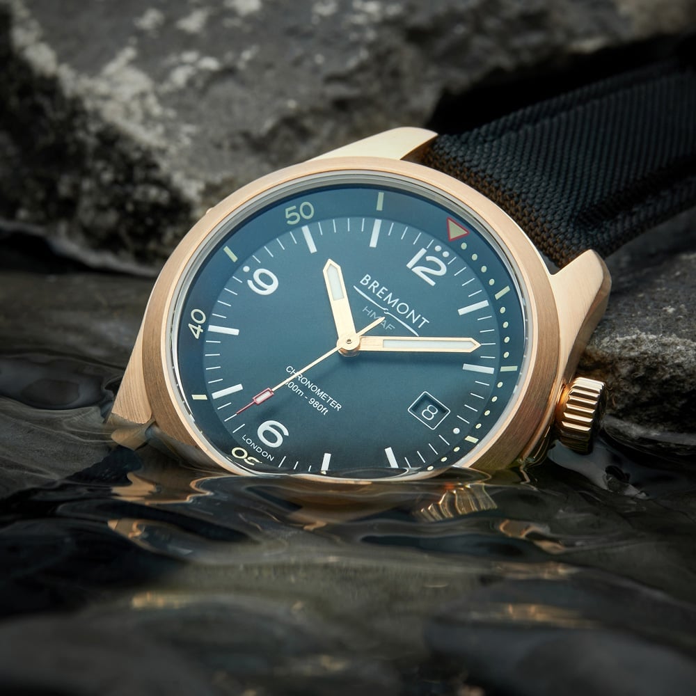 Bremont Argonaut Bronze Automatic Black 42mm Sailcloth Strap AMJ Watches