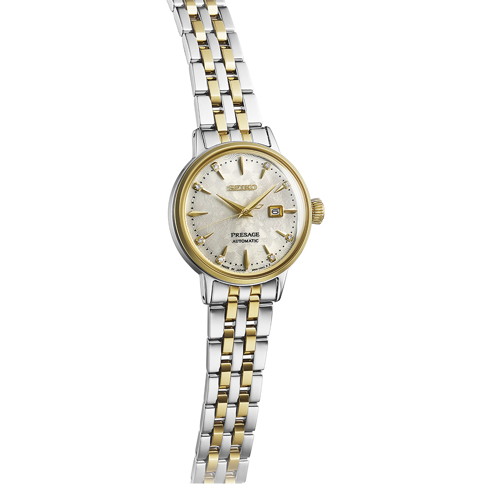 Seiko Presage Cocktail Time White Lady Diamond Twist AMJ Watches