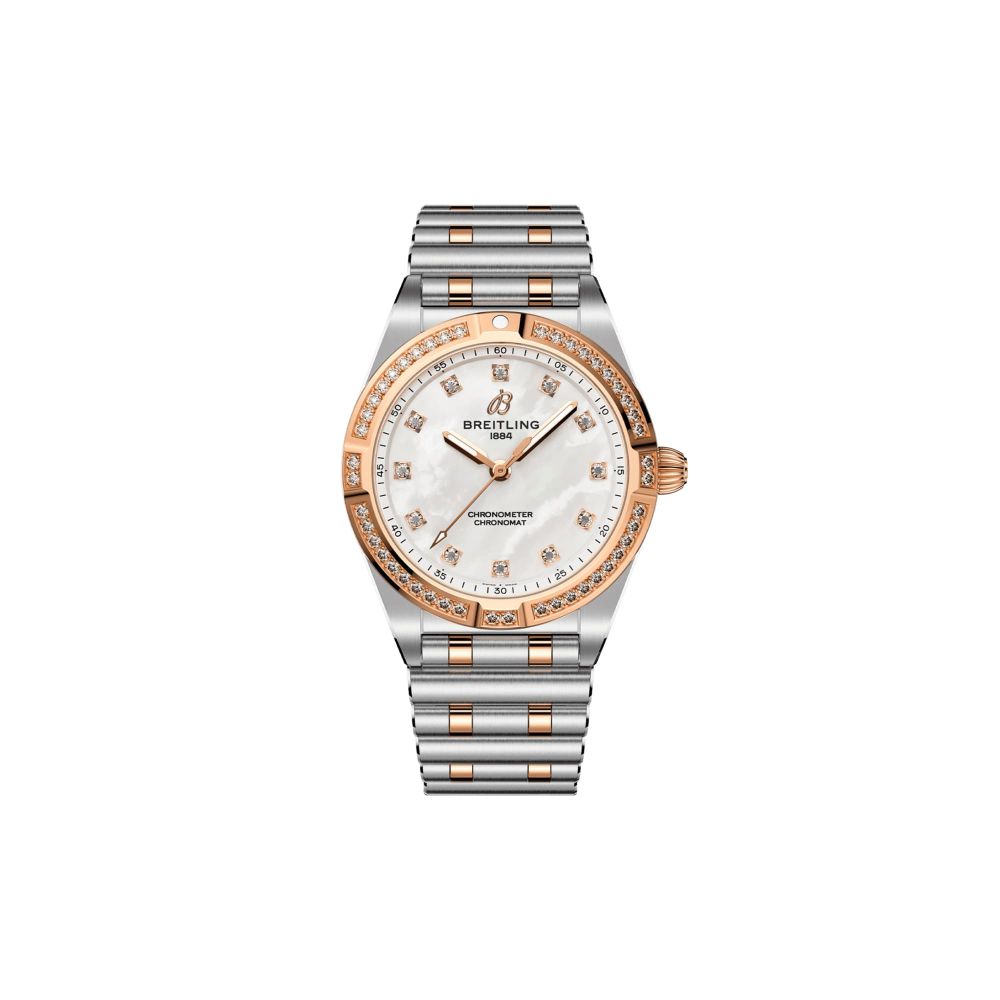 Breitling Chronomat 28 S&G SuperQuartz Diamond Bezel AMJ Watches