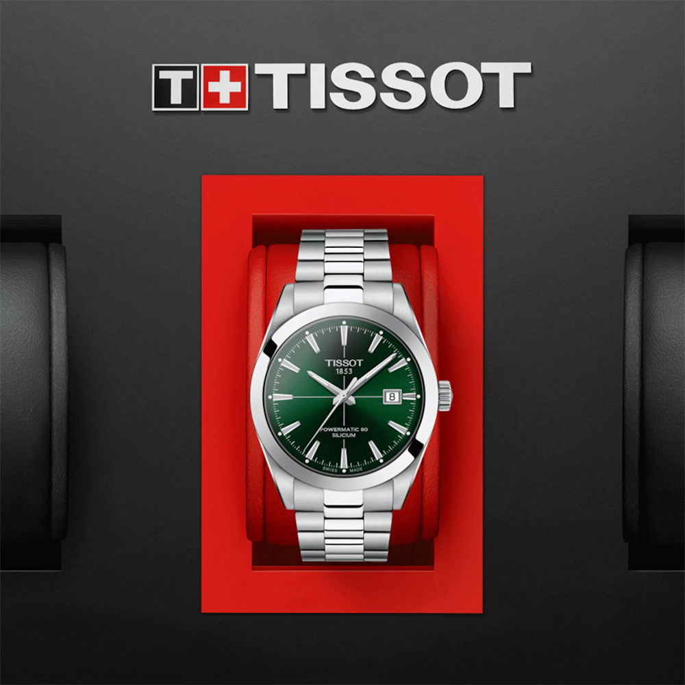 Tissot Gentleman Powermatic 80 Silicium 40mm Green AMJ Watches