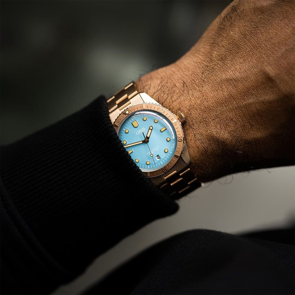 Oris Divers Sixty‑Five Bronze 'Cotton Candy' AMJ Watches